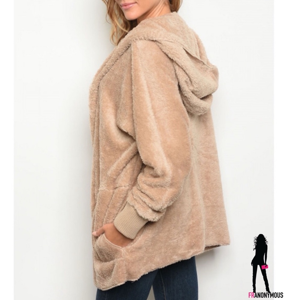 Beige Soft Sherpa Jacket - Picture 2 of 5